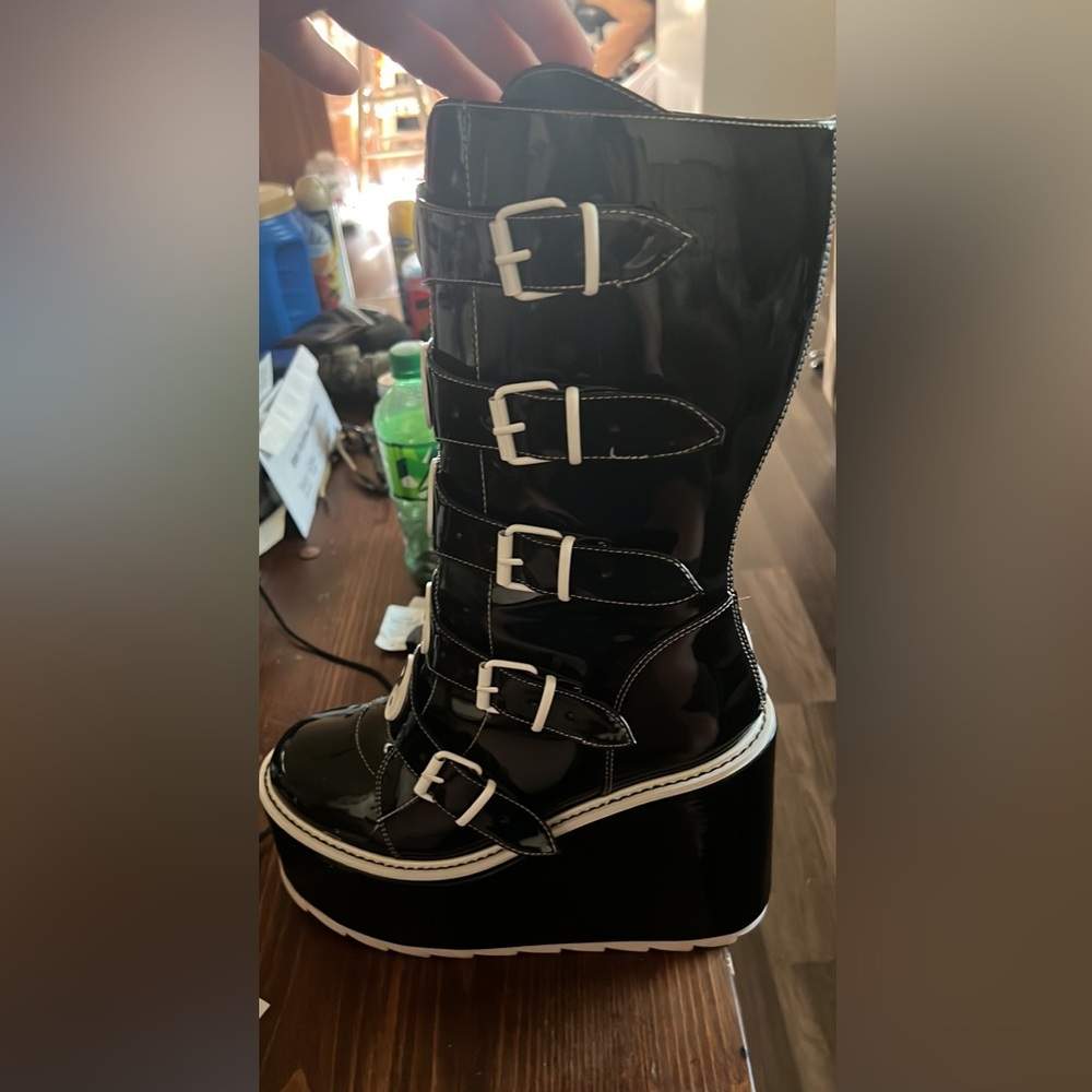 Brand new Dune yin Yang platform boots. I wore them once.
